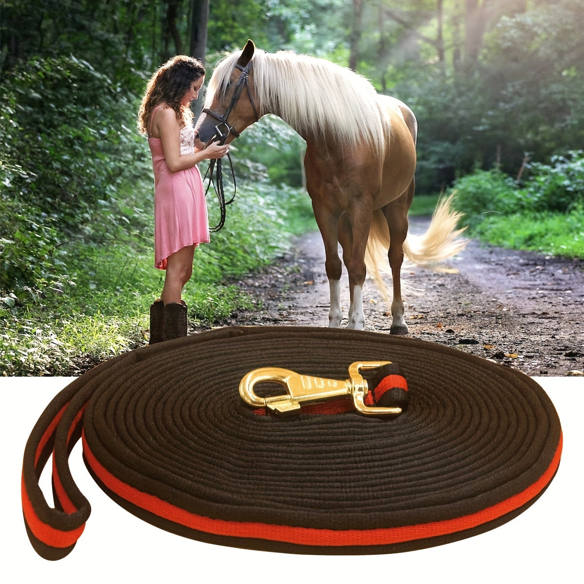 Premium Horse Lunge Line with Trigger Clip-1